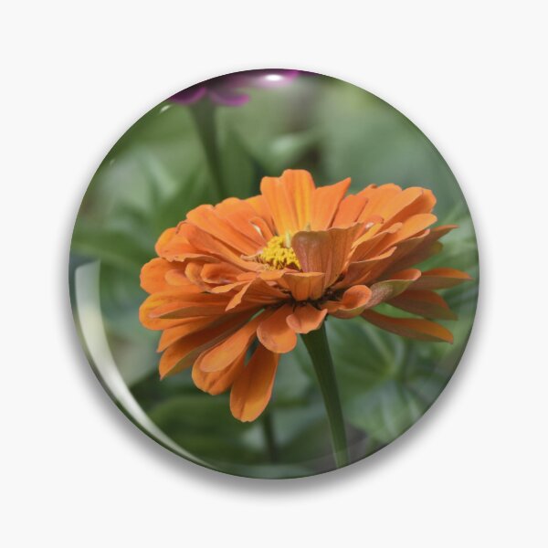 Item preview, Orange and Purple Zinnia Duo Vertical Garden Wall Art designed and sold by TathataPhotos.