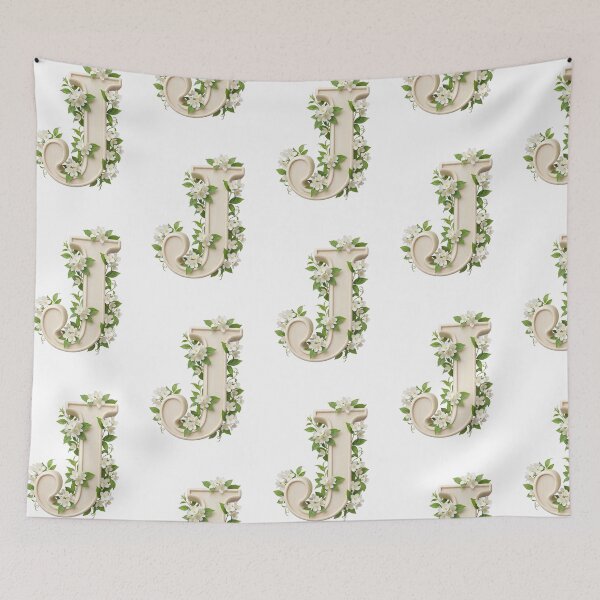 Item preview, Botanical Floral Letter J Monogram designed and sold by Helenaphotoart.