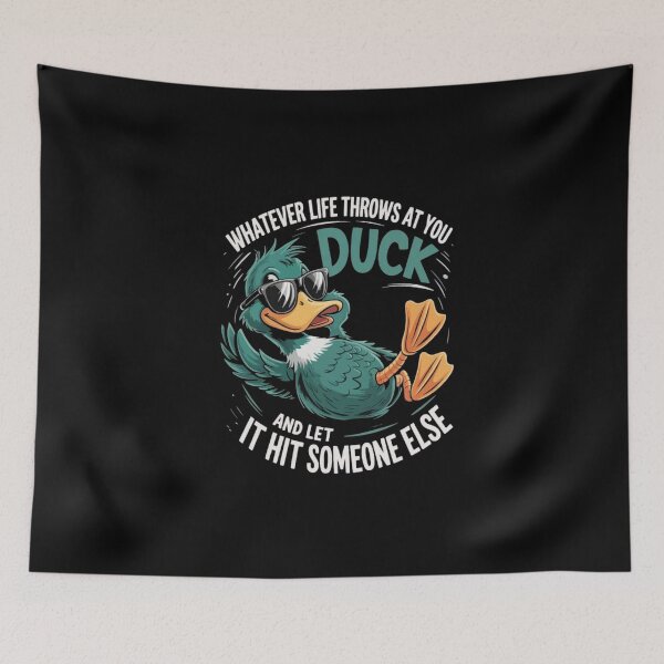 Item preview, FUNNY DUCK - whatever life throws at you duck and let it hit someone else designed and sold by Gbriel3.