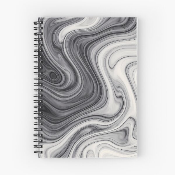 Item preview, Liquid Abstract in Charcoal and Ivory — Soft Modern Marble Art designed and sold by SeamPix.