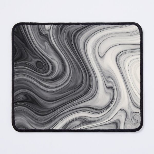 Item preview, Liquid Abstract in Charcoal and Ivory — Soft Modern Marble Art designed and sold by SeamPix.