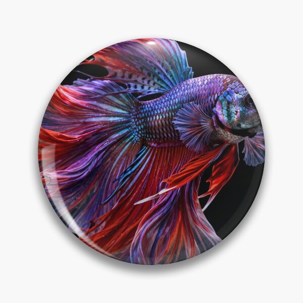 Item preview, Colorful Siamese Fighting Betta Fish Majestic Aquatic Watercolor Art designed and sold by Dream Weave Studio.