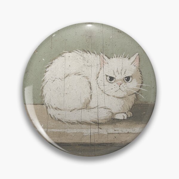 Item preview, White Loaf Cat on the Windowsill Folk Art designed and sold by PictorialWhimsy.