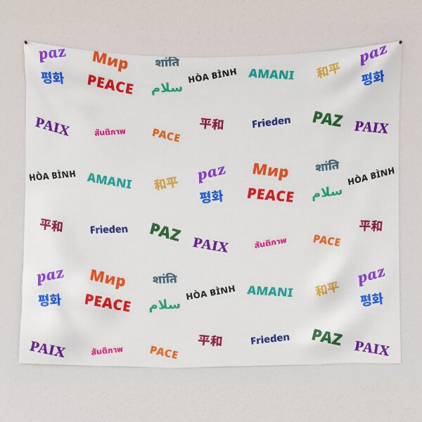 Item preview, Multilingual World Peace Typography Streetwear designed and sold by SOOstudio73.