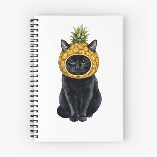 Item preview, Kawaii Fruit Kitty | Black Cat & Pineapple designed and sold by KittyClosetStore.