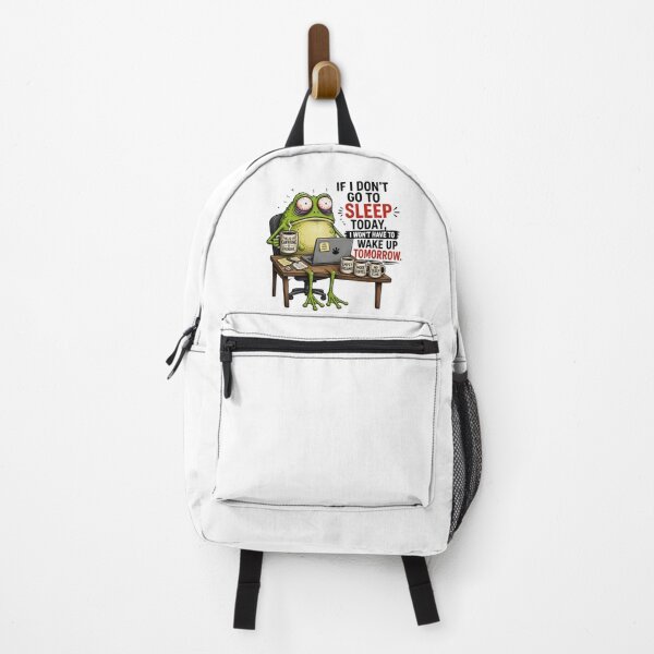 Item preview, If I Don't Go to Sleep Today Funny Tired Frog with Coffee Laptop designed and sold by Krystek-Studio .