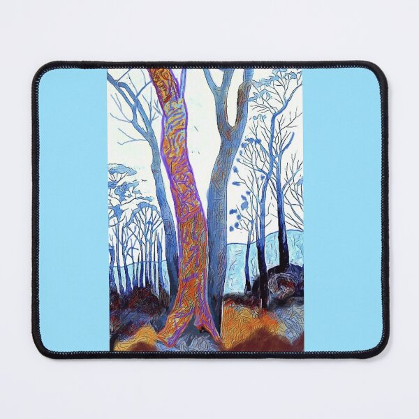 Item preview, Vibrant gum trees painting with bark patterns designed and sold by Fayes4Art.