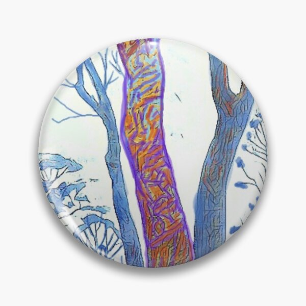 Item preview, Vibrant gum trees painting with bark patterns designed and sold by Fayes4Art.