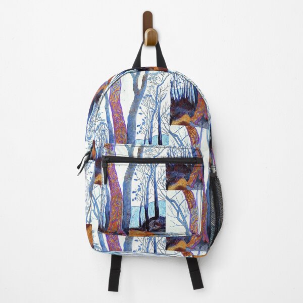 Item preview, Vibrant gum trees painting with bark patterns designed and sold by Fayes4Art.
