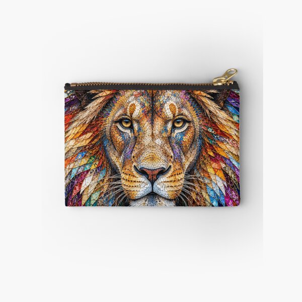 Item preview, Colorful Mosaic Lion Portrait – Majestic Wildlife Art designed and sold by SmikiM.