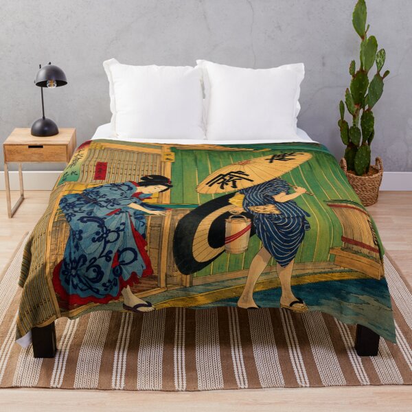 Item preview, Ukiyo-e Japanese Woodblock Vintage Street Scene for Japanese Art Lovers designed and sold by RickE.