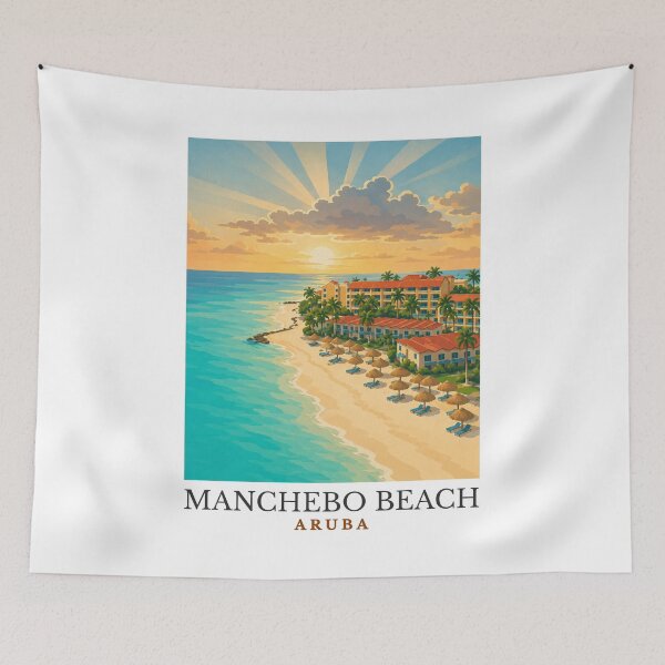 Item preview, Manchebo Beach - Aruba  designed and sold by GoodOldVintage.