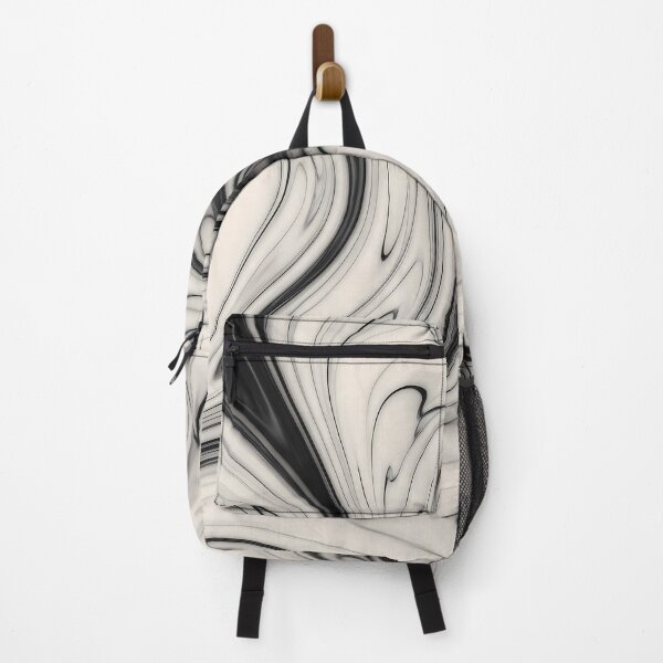 Item preview, Liquid Abstract in Matte Black and Cream — Minimalist Marble Art designed and sold by SeamPix.