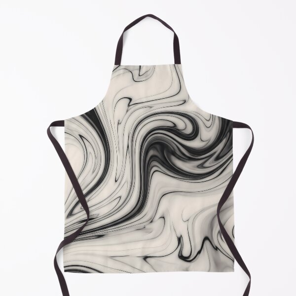 Item preview, Liquid Abstract in Matte Black and Cream — Minimalist Marble Art designed and sold by SeamPix.