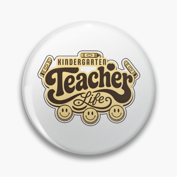 Item preview, Retro Kindergarten Teacher Life Groovy Crayon Badge T-Shirt designed and sold by FestivityFinds.