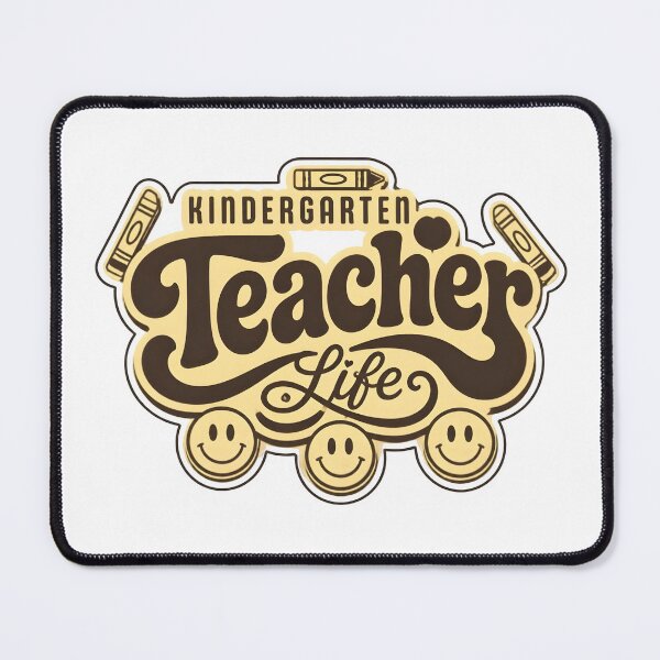 Item preview, Retro Kindergarten Teacher Life Groovy Crayon Badge T-Shirt designed and sold by FestivityFinds.
