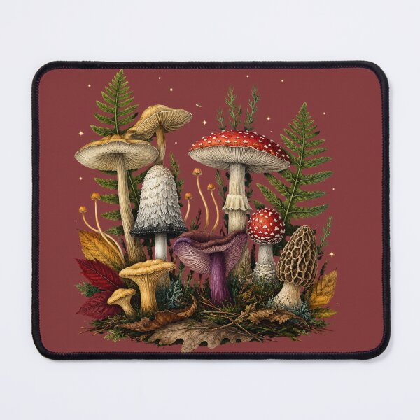 Item preview, Enchanted Forest Floor: Botanical Mushroom & Fern Illustration designed and sold by 63Hotpeppers.