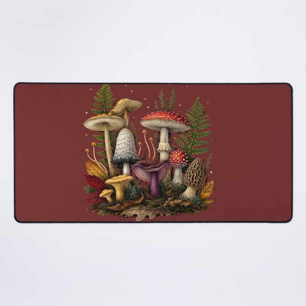 Item preview, Enchanted Forest Floor: Botanical Mushroom & Fern Illustration designed and sold by 63Hotpeppers.