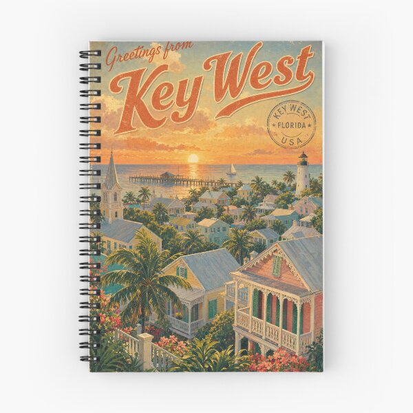 Item preview, Key West USA Travel Souvenir - Retro Illustration designed and sold by VisualArtsOasis.