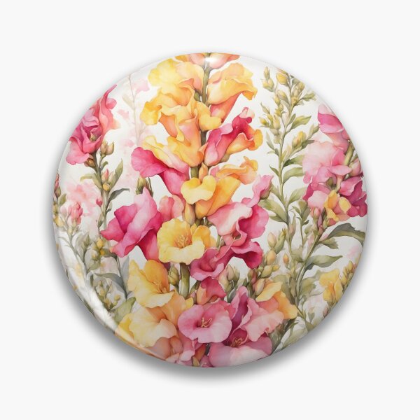 Item preview, Snapdragon Flower Watercolor Painting designed and sold by RawNaturePrints.