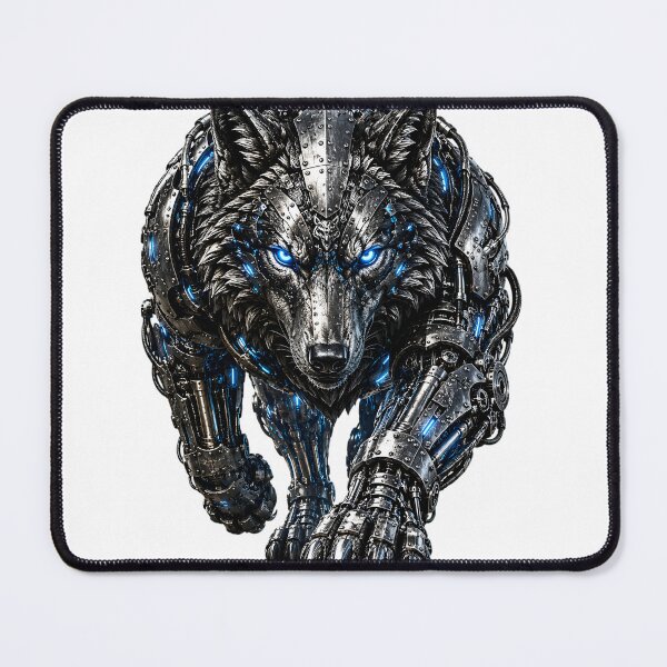 Item preview, Steel Wolf V5 – Industrial Cyber Wolf | Mechanical Metal Beast | Futuristic Armored Predator designed and sold by SteelCoat Studio.