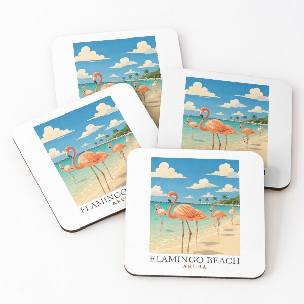 Item preview, Flamingo Beach - Aruba  designed and sold by GoodOldVintage.