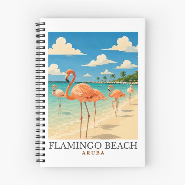 Item preview, Flamingo Beach - Aruba  designed and sold by GoodOldVintage.