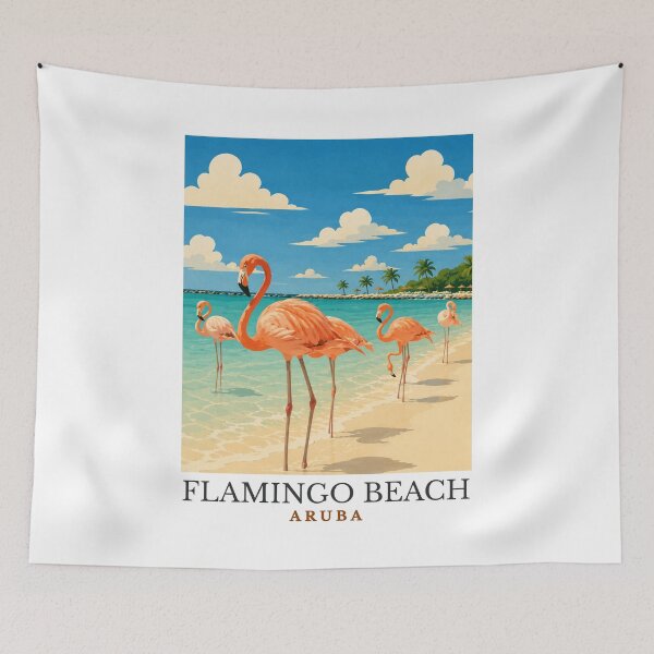 Item preview, Flamingo Beach - Aruba  designed and sold by GoodOldVintage.