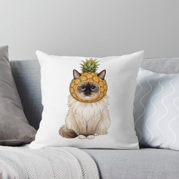 Item preview, Kawaii Fruit Kitty | Ragdoll Cat & Pineapple designed and sold by KittyClosetStore.
