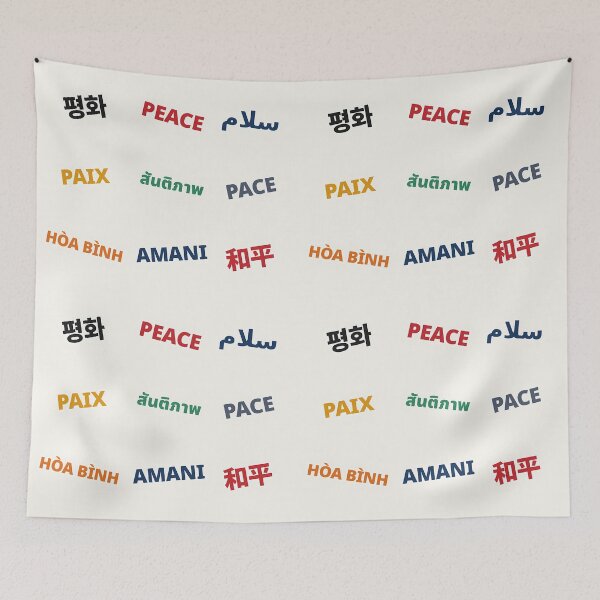 Item preview, Multilingual World Peace Typography Streetwear designed and sold by SOOstudio73.