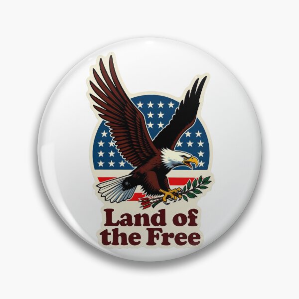 Item preview, American Bald Eagle Land of the Free | Patriotic USA Flag Sticker designed and sold by Amber Sky Creations.