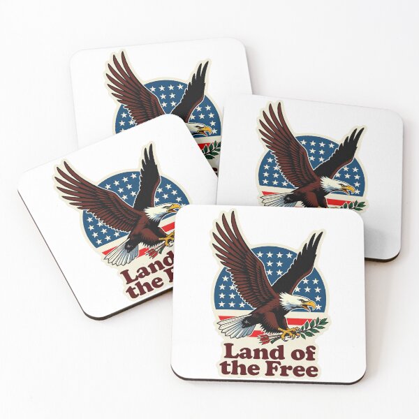 Item preview, American Bald Eagle Land of the Free | Patriotic USA Flag Sticker designed and sold by Amber Sky Creations.