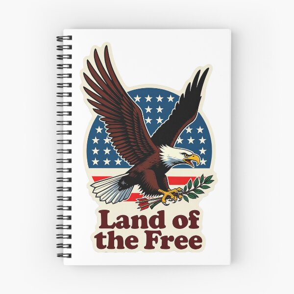 Item preview, American Bald Eagle Land of the Free | Patriotic USA Flag Sticker designed and sold by Amber Sky Creations.
