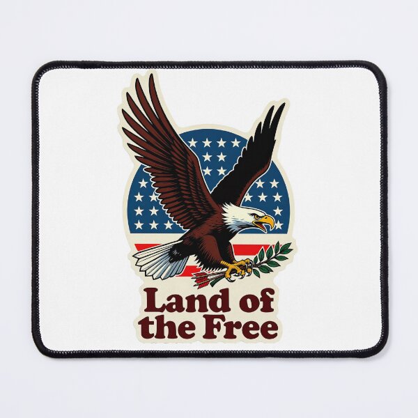 Item preview, American Bald Eagle Land of the Free | Patriotic USA Flag Sticker designed and sold by Amber Sky Creations.