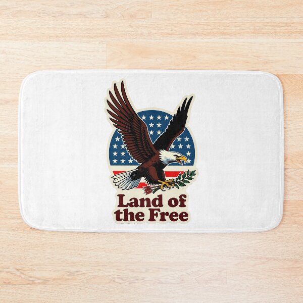 Item preview, American Bald Eagle Land of the Free | Patriotic USA Flag Sticker designed and sold by Amber Sky Creations.