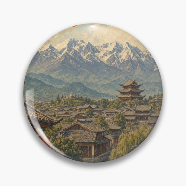 Item preview, Lijiang China Travel Souvenir - Retro Illustration designed and sold by VisualArtsOasis.
