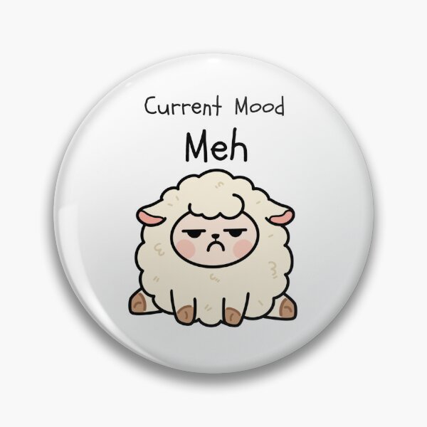 Item preview, Current Mood Meh - Funny Grumpy Sheep Drawing designed and sold by Draw-some Doodles.