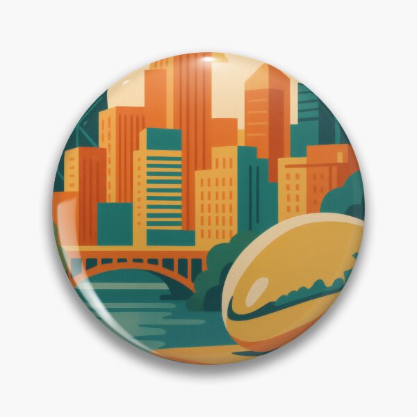 Item preview, Retro Pop Art Poster Illustration of Chicago | Bold Windy City Print with Willis Tower, Cloud Gate, Navy Pier & Chicago River | Vintage American Travel Wall Art Decor designed and sold by PaintedPixels01.