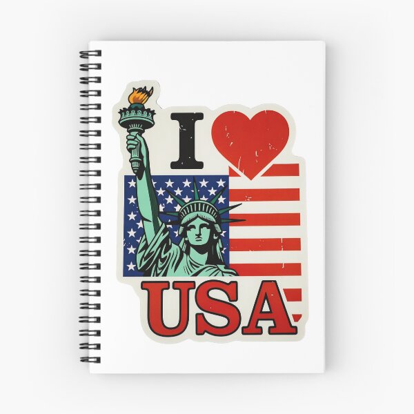 Item preview, I Love USA Statue of Liberty American Flag | Patriotic Souvenir Sticker designed and sold by Amber Sky Creations.
