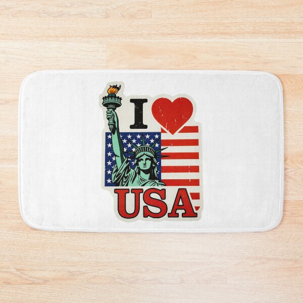 Item preview, I Love USA Statue of Liberty American Flag | Patriotic Souvenir Sticker designed and sold by Amber Sky Creations.