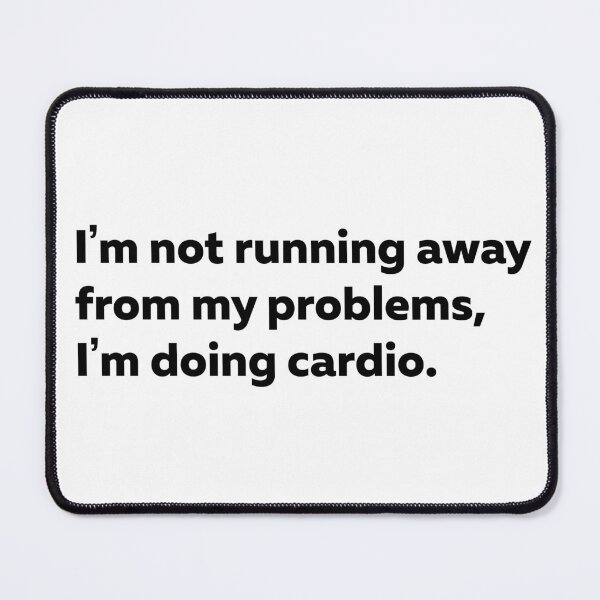 Item preview, Not Running From My Problems Doing Cardio Sticker designed and sold by StikerChuns.