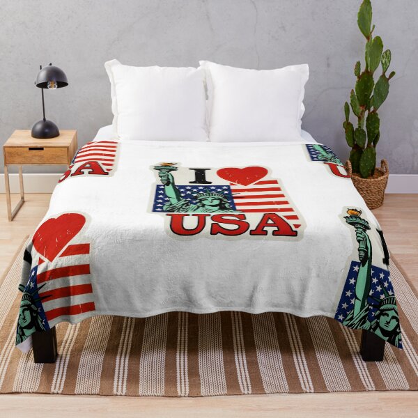 Item preview, I Love USA Statue of Liberty American Flag | Patriotic Souvenir Sticker designed and sold by Amber Sky Creations.
