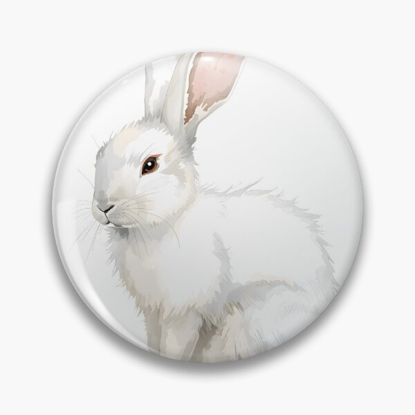 Item preview, White Rabbit Watercolor Painting designed and sold by RawNaturePrints.