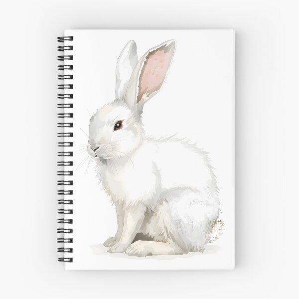 Item preview, White Rabbit Watercolor Painting designed and sold by RawNaturePrints.