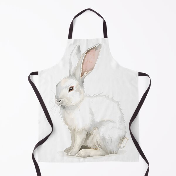 Item preview, White Rabbit Watercolor Painting designed and sold by RawNaturePrints.