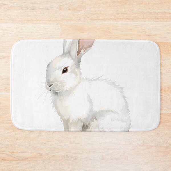 Item preview, White Rabbit Watercolor Painting designed and sold by RawNaturePrints.