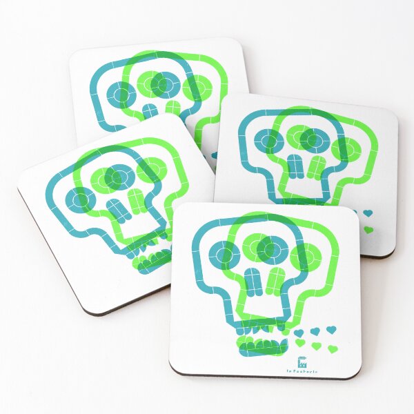 Item preview, Love Skulls Duo - Green designed and sold by LaFactorieArt.