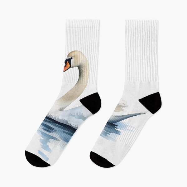 Item preview, Elegante pintura de cisne en acuarela designed and sold by RawNaturePrints.