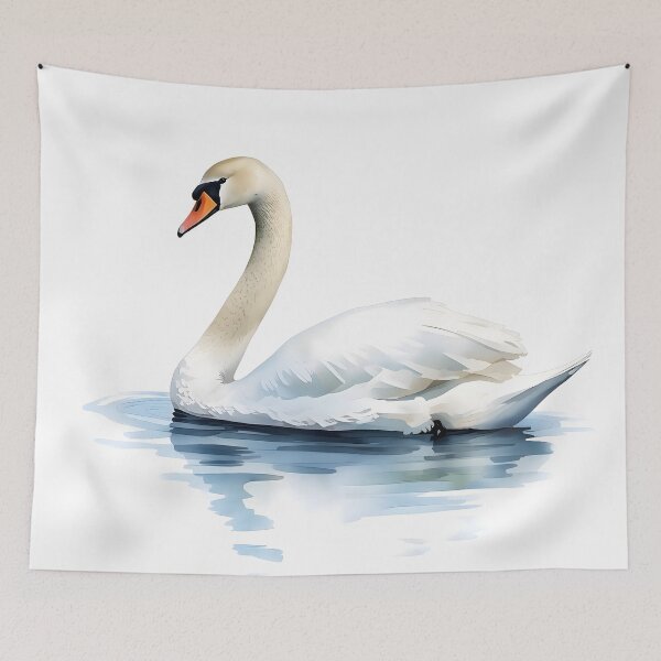 Item preview, Elegant Swan Watercolor Painting designed and sold by RawNaturePrints.