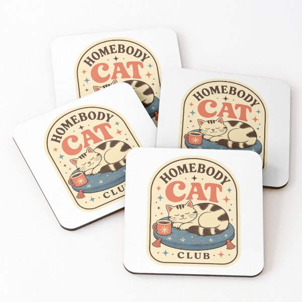 Item preview, Homebody Cat Club Cozy Introvert Cat Gift designed and sold by Peak Pop Studio..